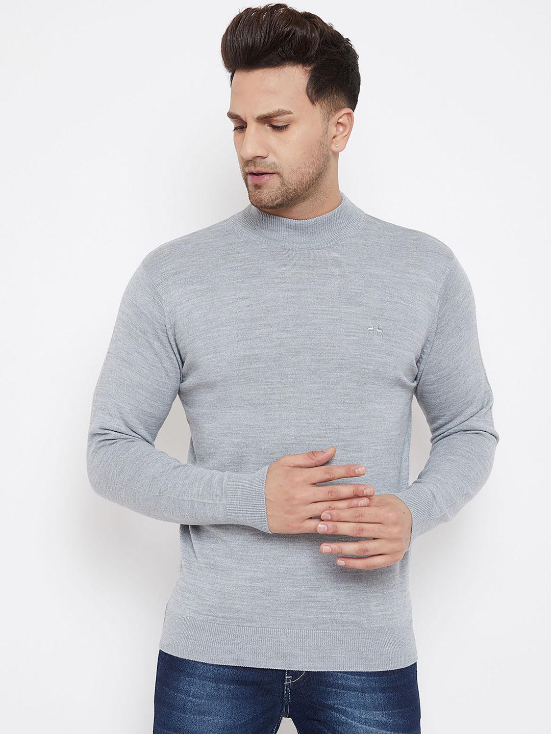 98 Degree North T-neck Grey melange sweater men