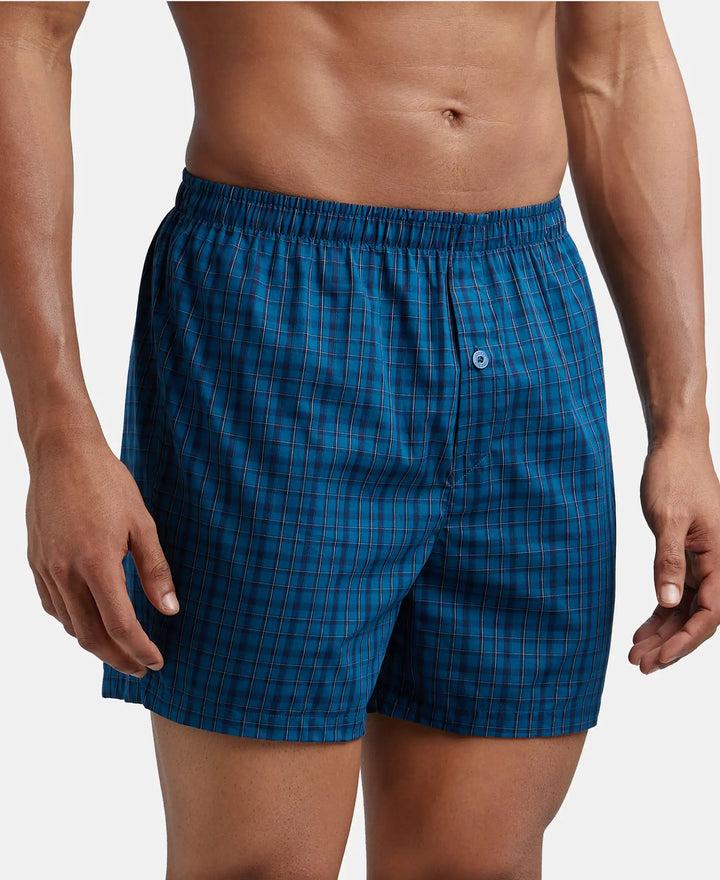 Super Combed Mercerized Cotton Woven Checkered Inner Boxers