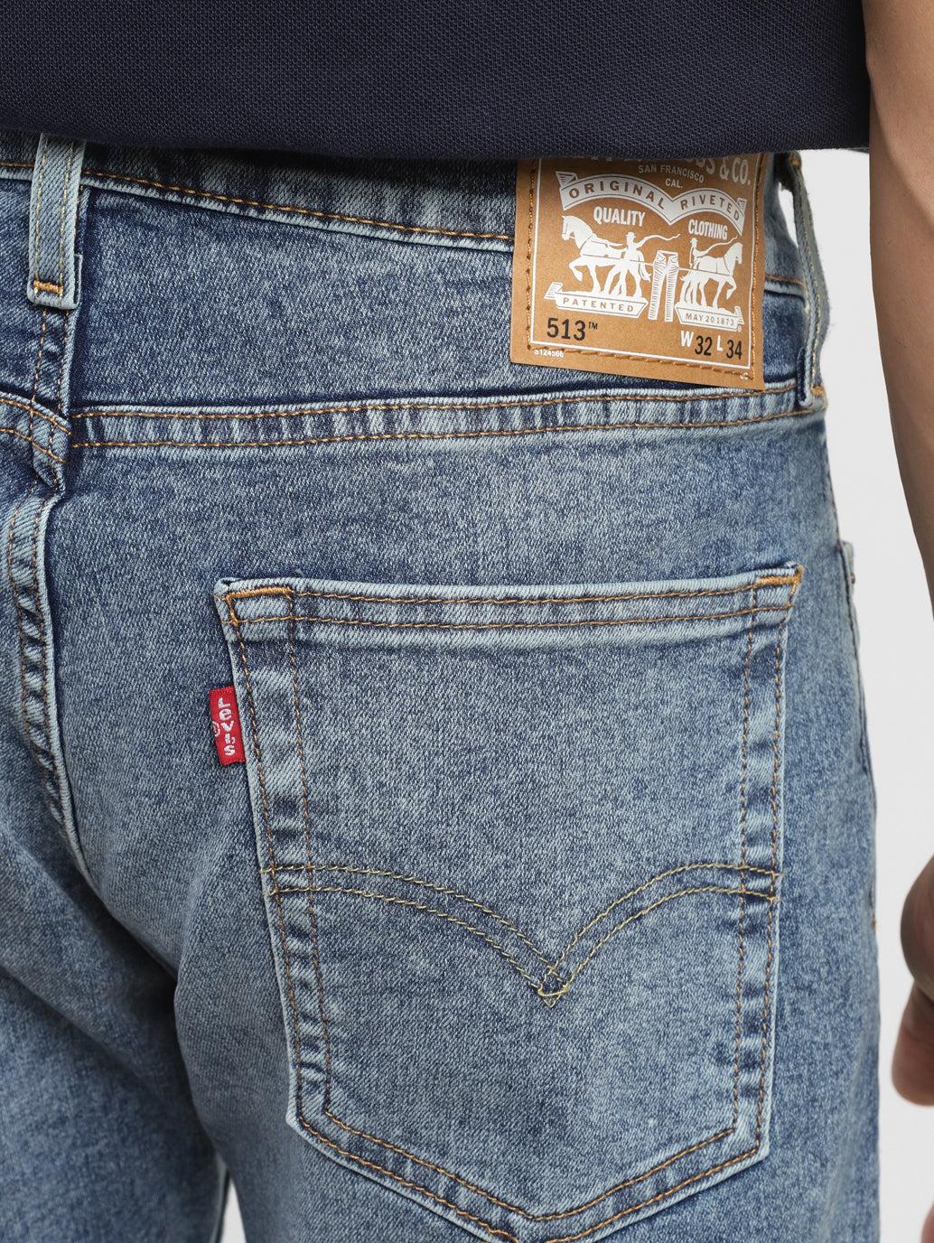 Levi's Men's 513 Blue Slim Straight Fit Jeans