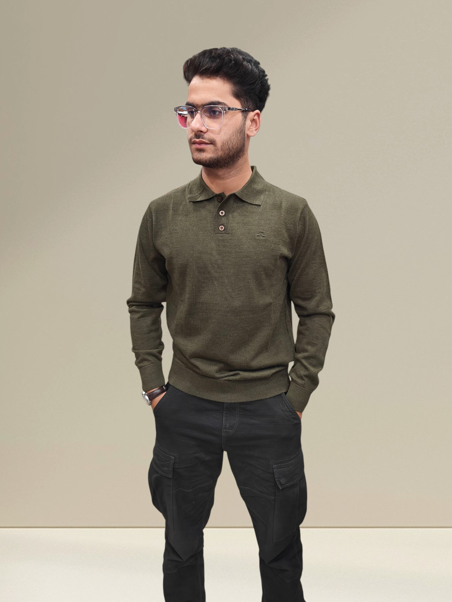 98 Degree North Woollen sweater Olive