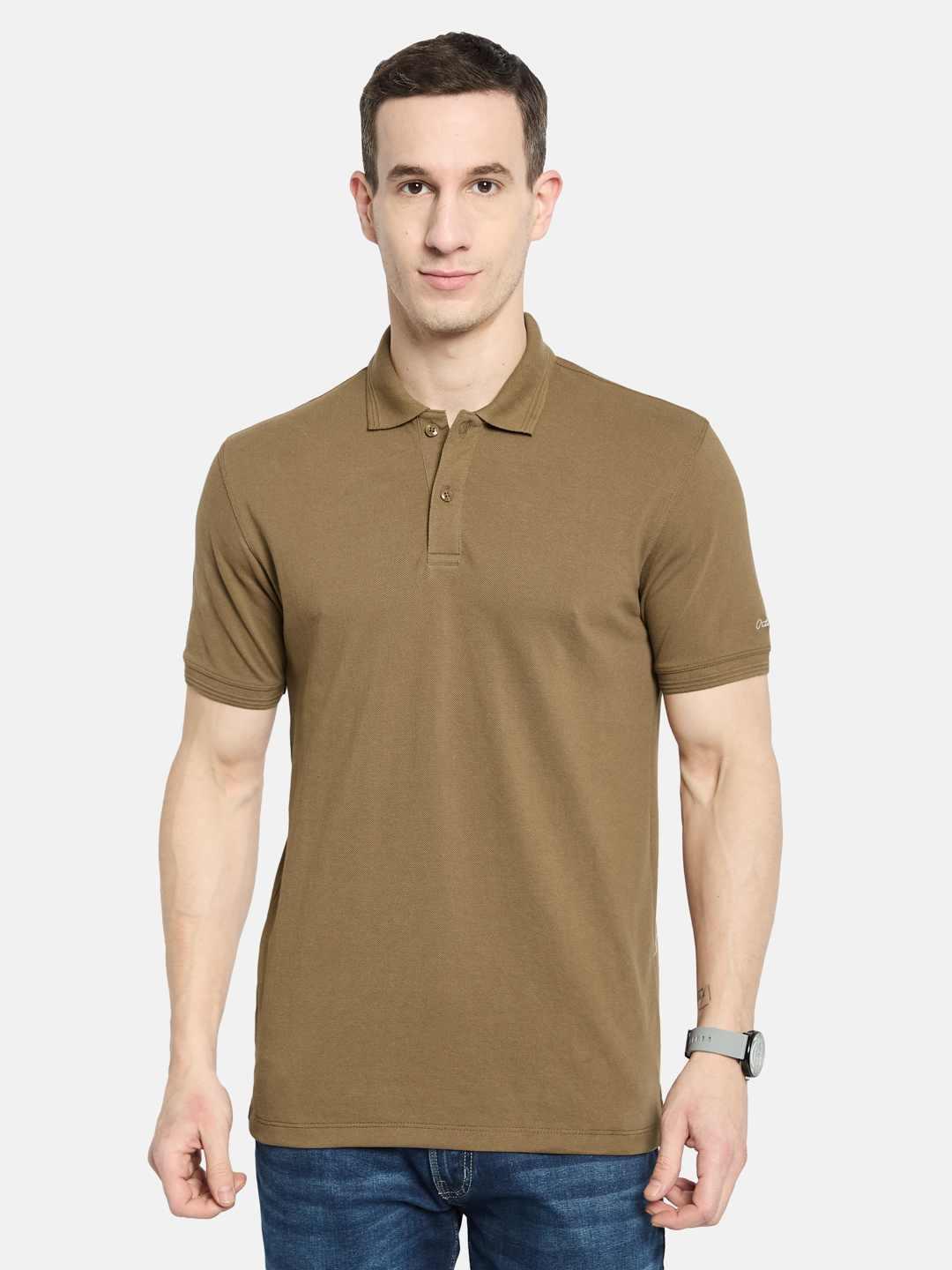 Octave cotton polo Men Tan
