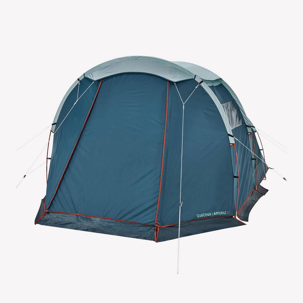 Quechua Camping Tent 4 Person 1 Bedroom Blue