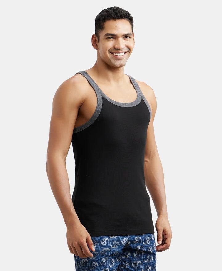 Super Combed Cotton Rib Square Neck Gym Vest