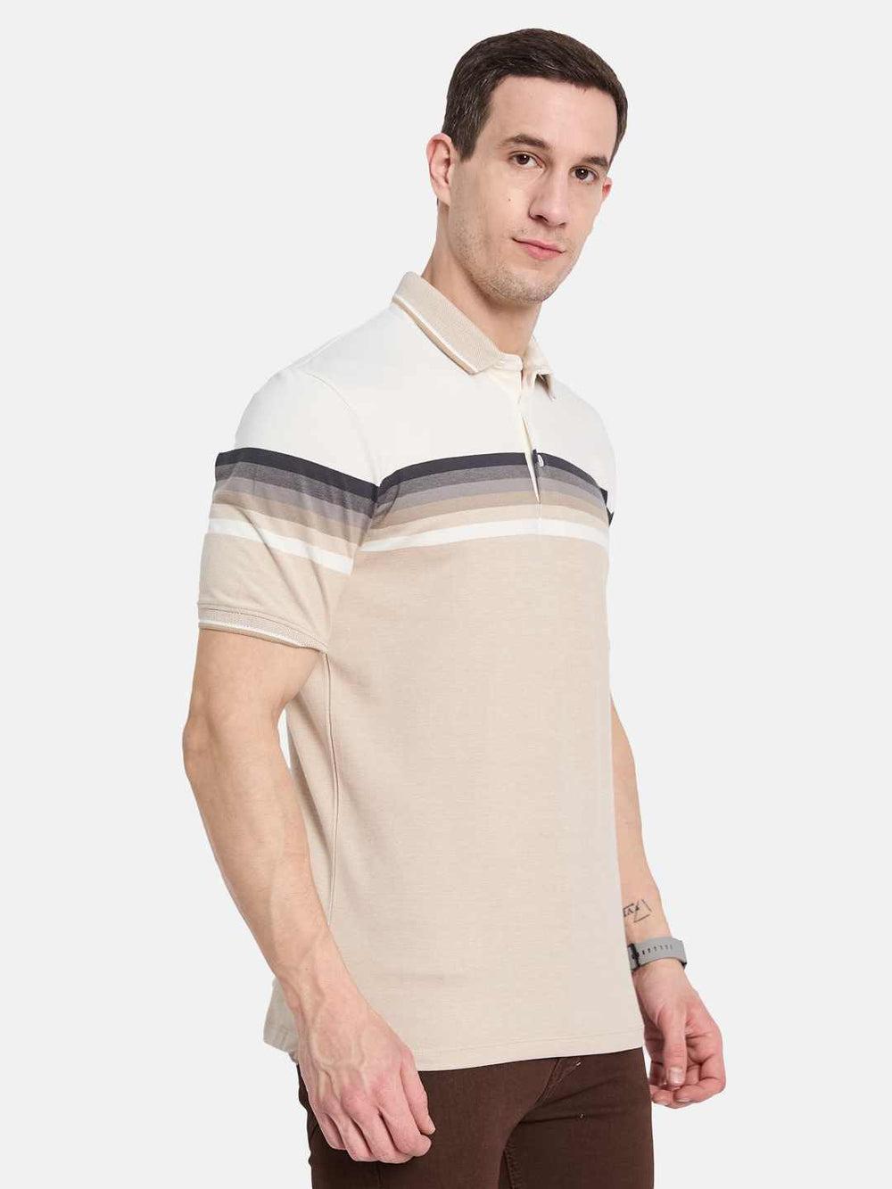 Octave Polo beige Stripe Men