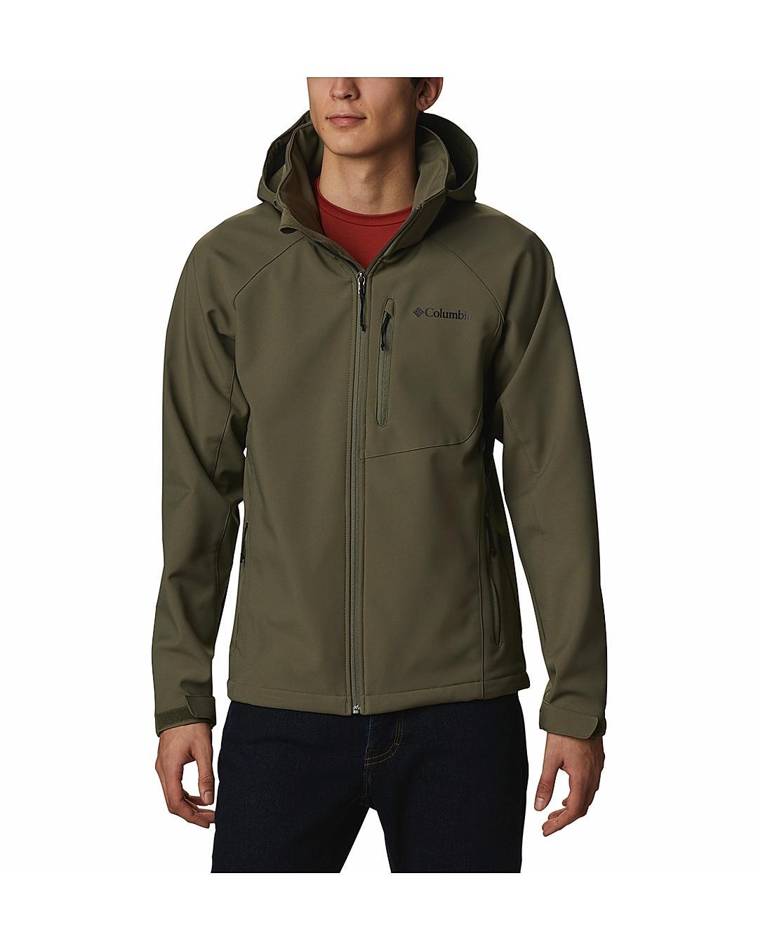 Columbia Mens Olive Cascade Ridge II Softshell Water and Wind Resistant Jacket